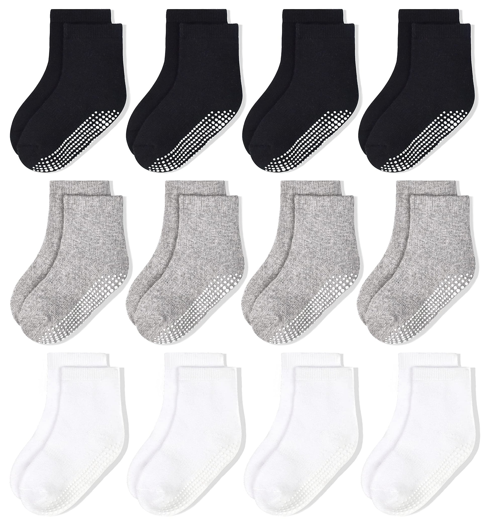 Hycles Non-Slip Toddler Socks With Grips Girls Grip Socks For 7-10 Years Kid Toddler Boys Anti Slip Sticky Sock