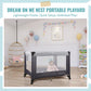 Dream On Me Nest Portable Playard in Grey with Carrybag an Shoulder Strap, Lightweight, Packable and Easy Setup Baby Playard, Br