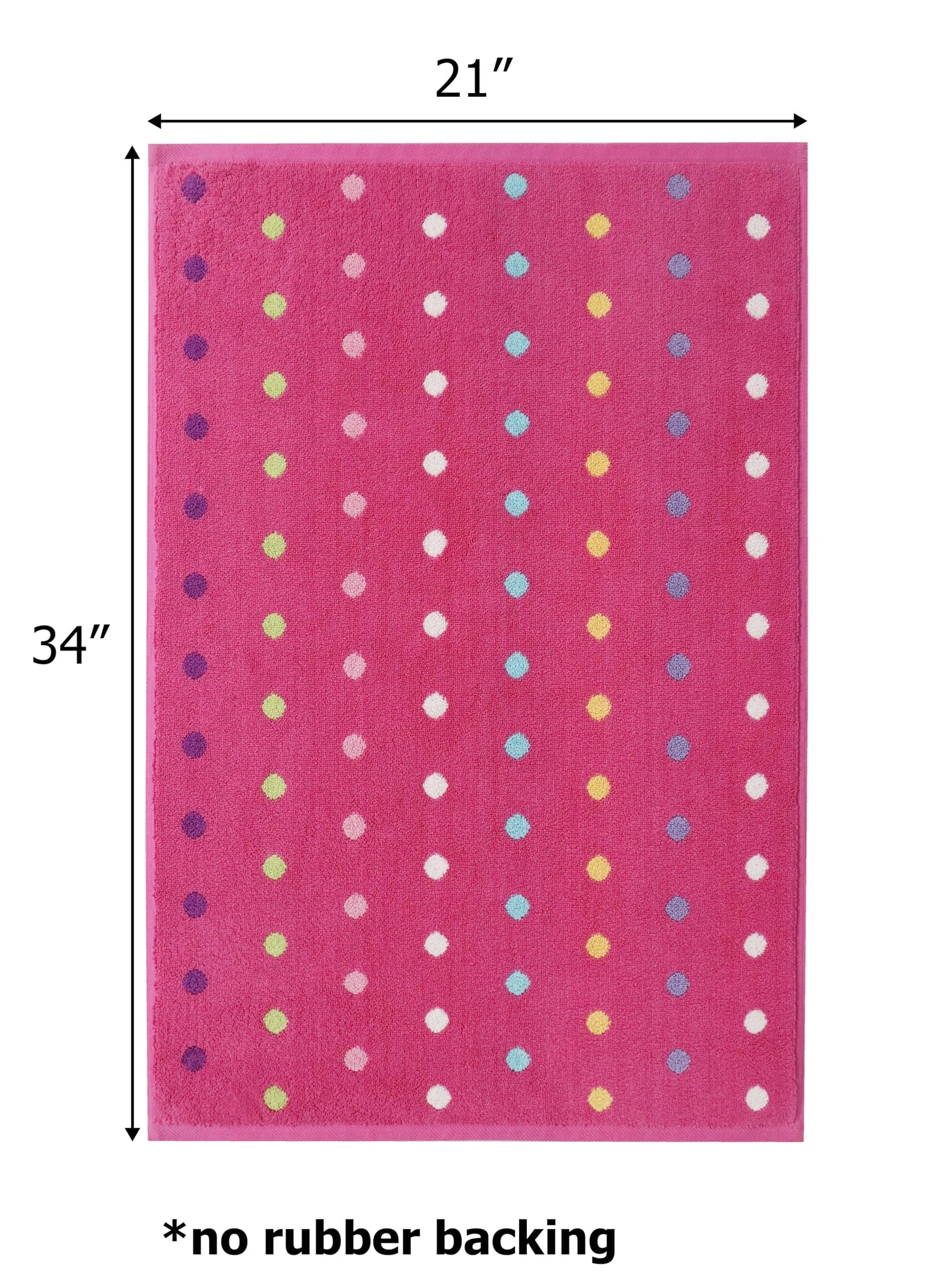 Original Kids Bath Time Kids Bath Mat - Sugar & Spice 100% Cotton Reversible Shower Mat - Soft Absorbent 1100 Gsm Toddler Bath T
