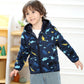 Feidoog Toddler Polar Fleece Jacket Hooded Baby Boys Girls Autumn Winter Long Sleeve Thick Warm Outerwear,Blue Dinosaur,1-2T