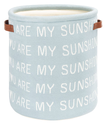 SAFAVIEH Baby Collection My Sunshine Blue Cotton Nursery Storage Basket with Handles (Fully Assembled)