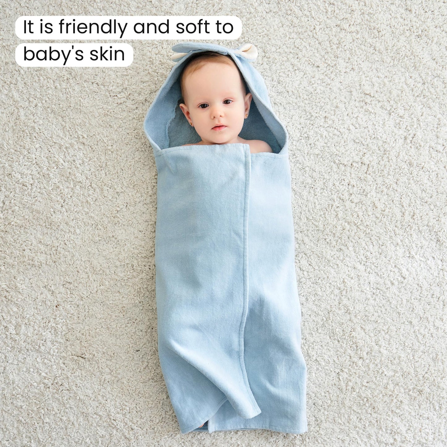 Softan 2 Pack Baby Hooded Towels, Premium Soft Cotton Baby Bath Towels With Hood, Extra Thick And Super Absorbent, Essential For
