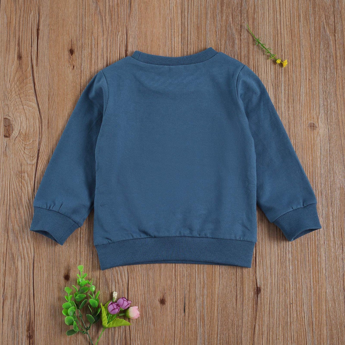 Toddler Boy Girl Valentines Day Outfit Love You More Letter Crewneck Sweatshirt Little Kids Long Sleeve Sweater Tops (Blue, 18-2