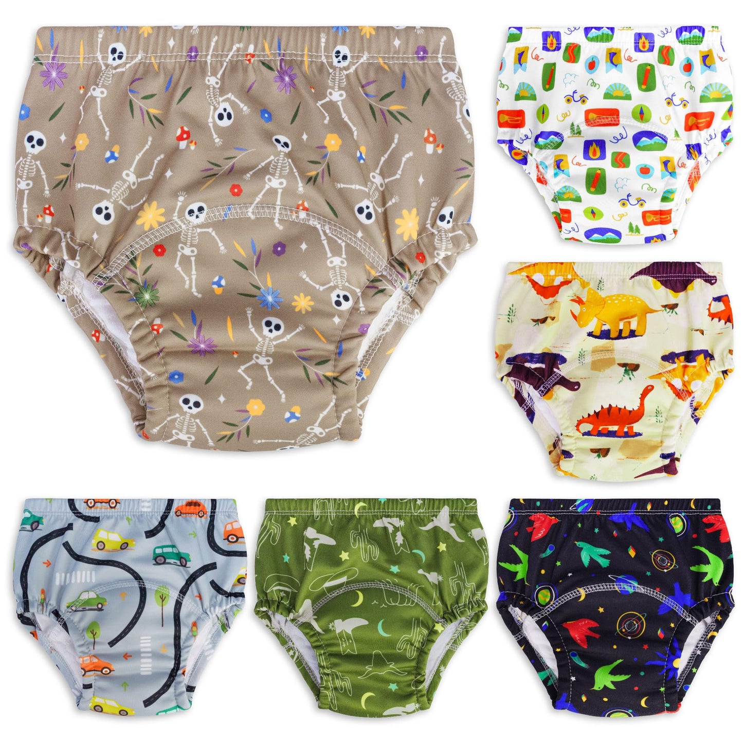 Max Shape Baby Boys Training Pants Underwear, Toddler Boys Potty Pee Training Underwear 6 Pack (US, Age, 2 Years, Black)