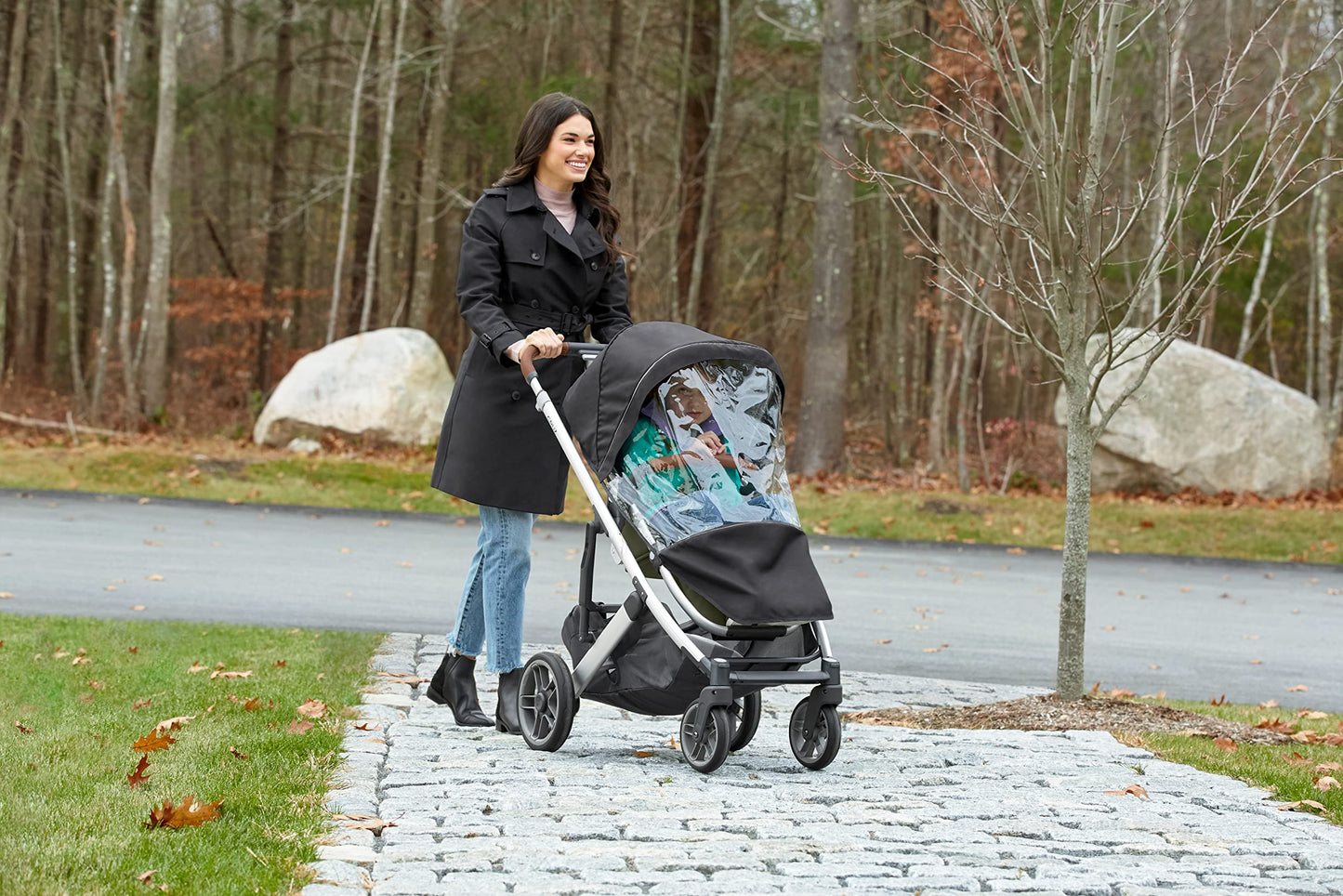 UPPAbaby Performance Rain Shield for Vista and Cruz Strollers / Waterproof and Windproof Coverage / Ventilated Design / Quick At