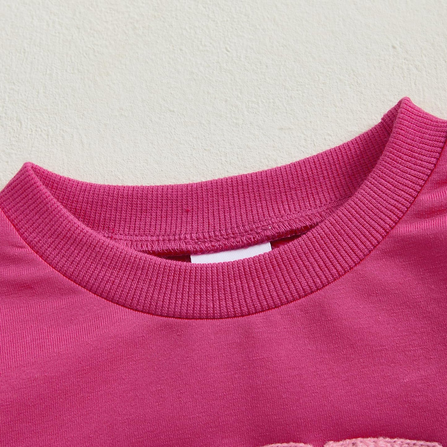 Zyhwshine Toddler Baby Girl Valentines Day Outfit Letter Embroidery Sweatshirt Crewneck Pullover Long Sleeve Sweater Clothes (Fr