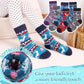 Eocom 6 Pairs Children'S Winter Warm Wool Animal Crew Socks Kids Boys Girls Socks (6 Pairs Christmas Deer, 1-3 Years)