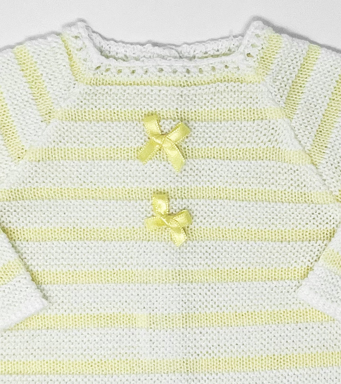 Escalett Layette Newborn Baby Knitted Clothes Set, Coming Home Infant Knit Outfit For Boys And Girls (6210, Yellow, 3M)