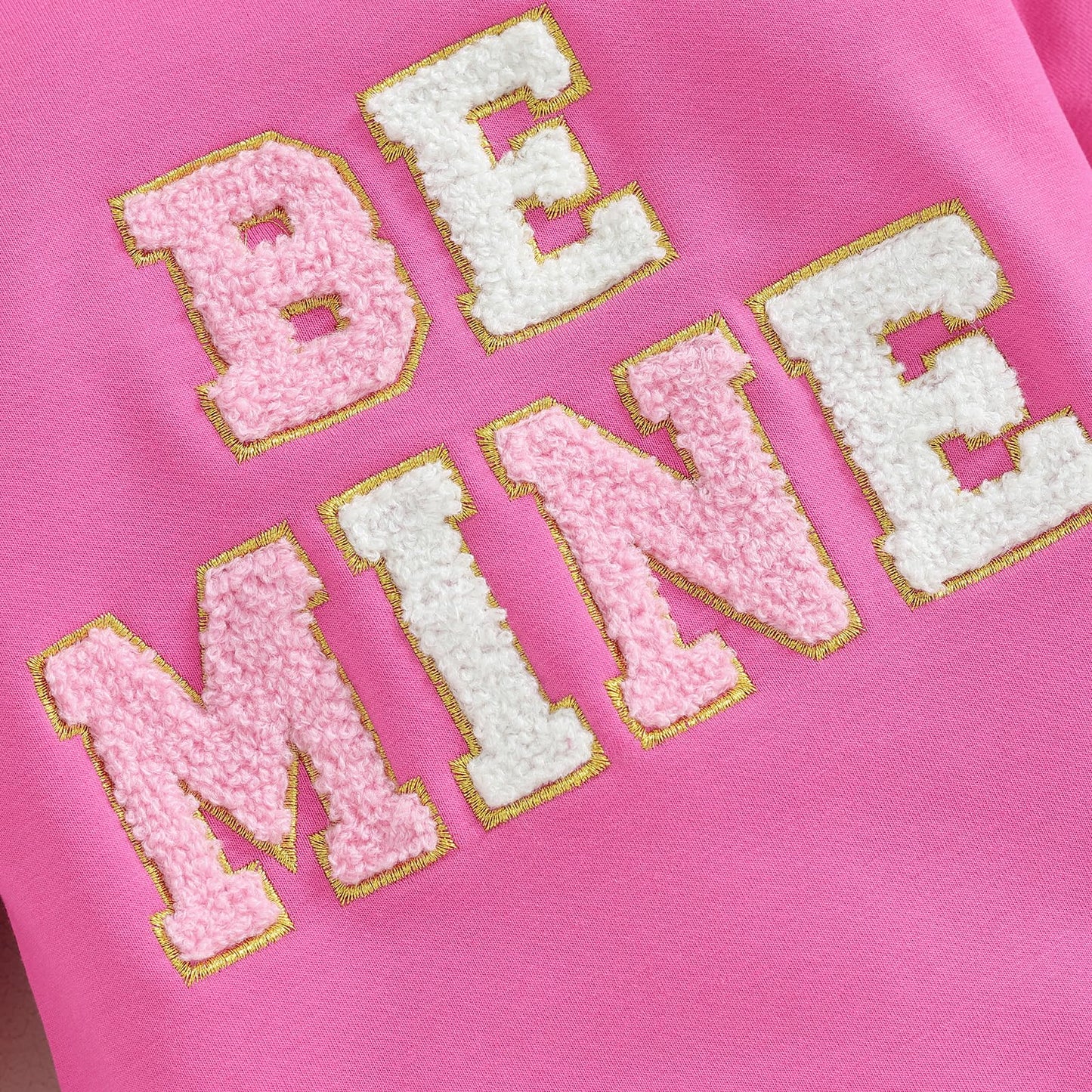 Socutebabe Baby Girl Boy Valentines Day Outfit Cute Heart Sweatshirts Bubble Romper Onesie Valentines Day Toddler Clothes (Be Mi