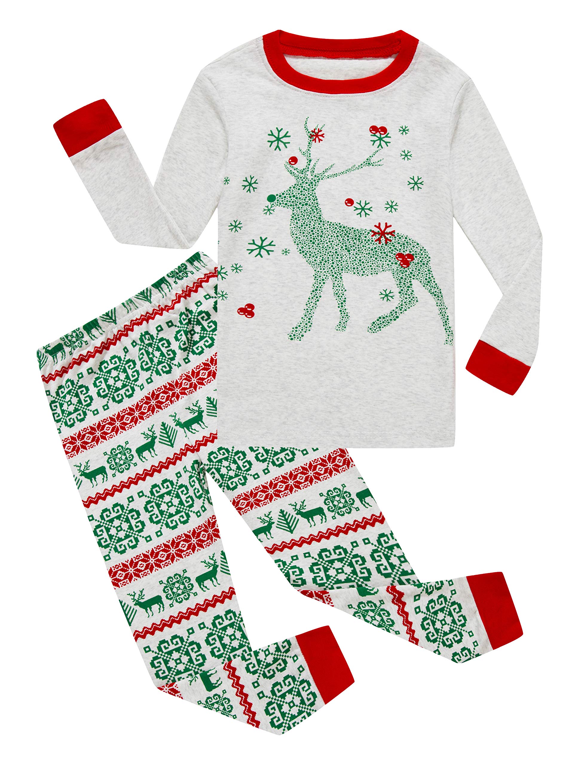 Family Feeling Baby Girls Boys Long Sleeve Christmas Pajamas Sets 100% Cotton Py WBBAPB07H488BC8