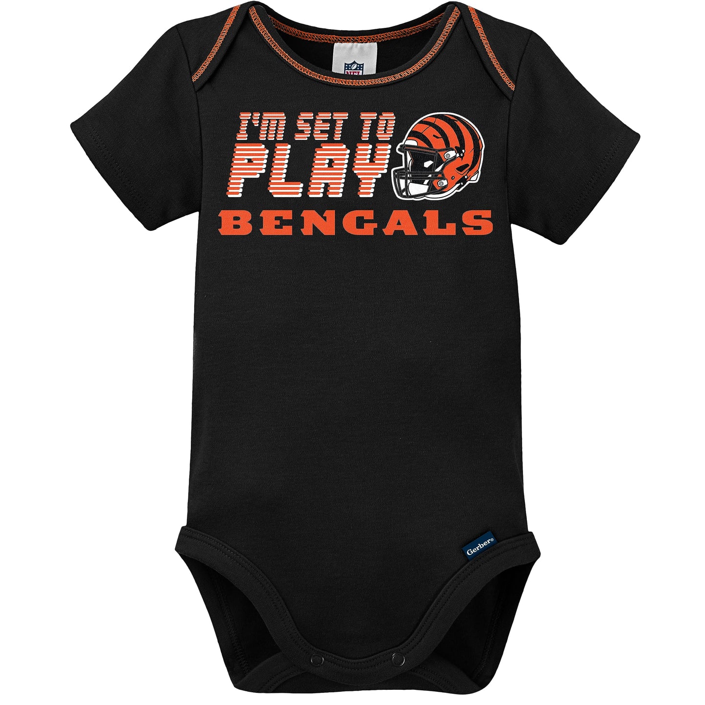 Gerber Nfl Boys' 3 Pack Bodysuit Sleep N Play Footie Cap Registry Gift Set, Team Color, 3-6 Months