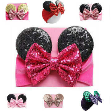 Mouse Ears Headband/Headwrap - Toddler, Baby, Kids - Party Supplies - Pink-2