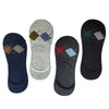 Queery Men Cotton No Show Invisible Loafer Socks Pack Of 4 D7