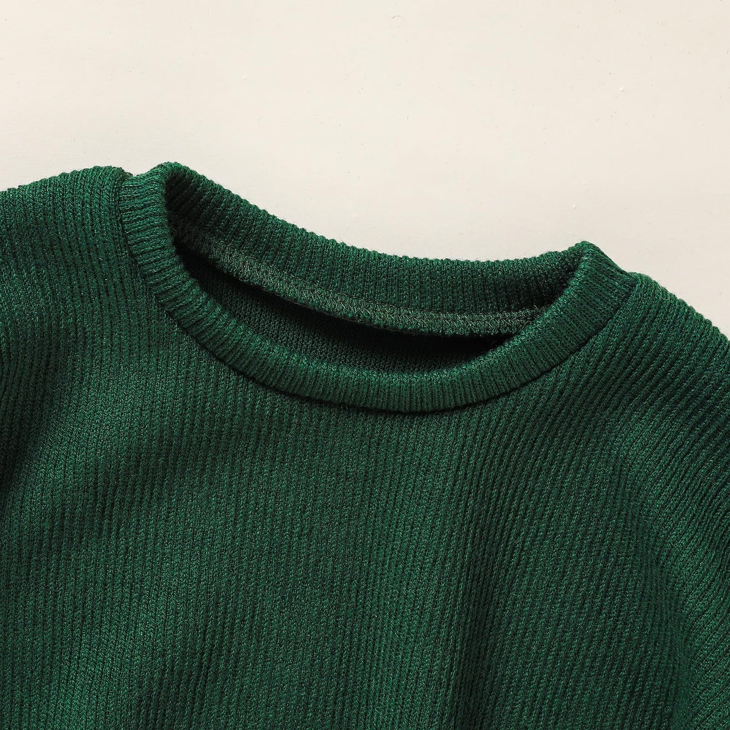 Toddler Baby Girl Sweater Round Neck Loose Long Sleeve Candy Color Knitted Pullover Tops Autumn Winter Sweatshirt (Green, 18-24