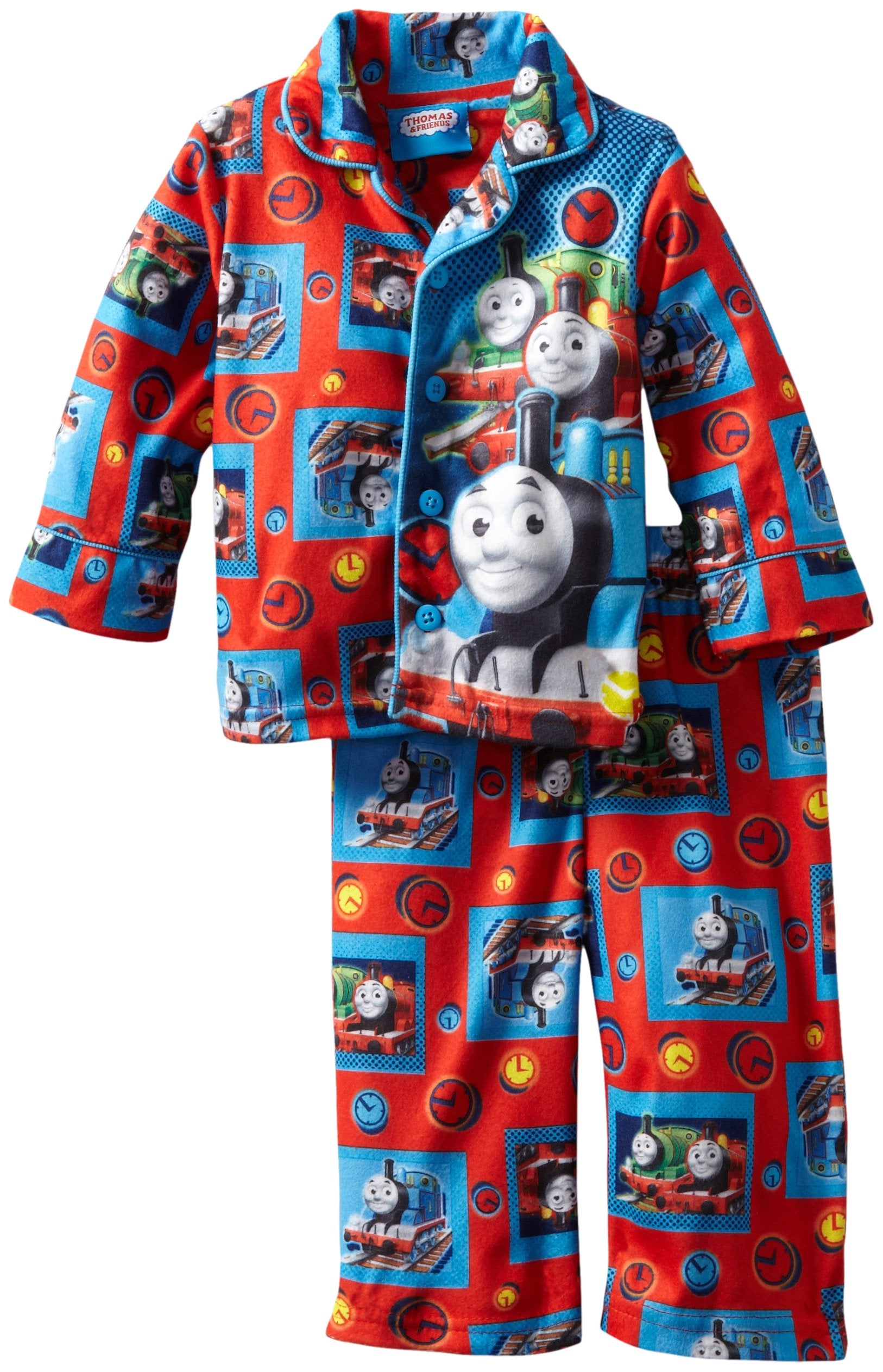 Baby Thomas The Right Time Pajama Set, Red, 18M