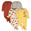 Gerber Baby Boy'S 4 Pack Sleep 'N Play Footie, Transportation Zone, Preemie