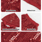 Lolanta Kids Dance Outfits Clothing Set Sequin Red Spring Fall Coat Trouser Hip-Hop Dance Costumes (Red, 8-9 Years)