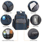 Fisher-Price Fastfinder 3 Piece Set Diaper Bag Backpack for Moms & Dads with Changing Pad and Wipes Pocket (Blue)
