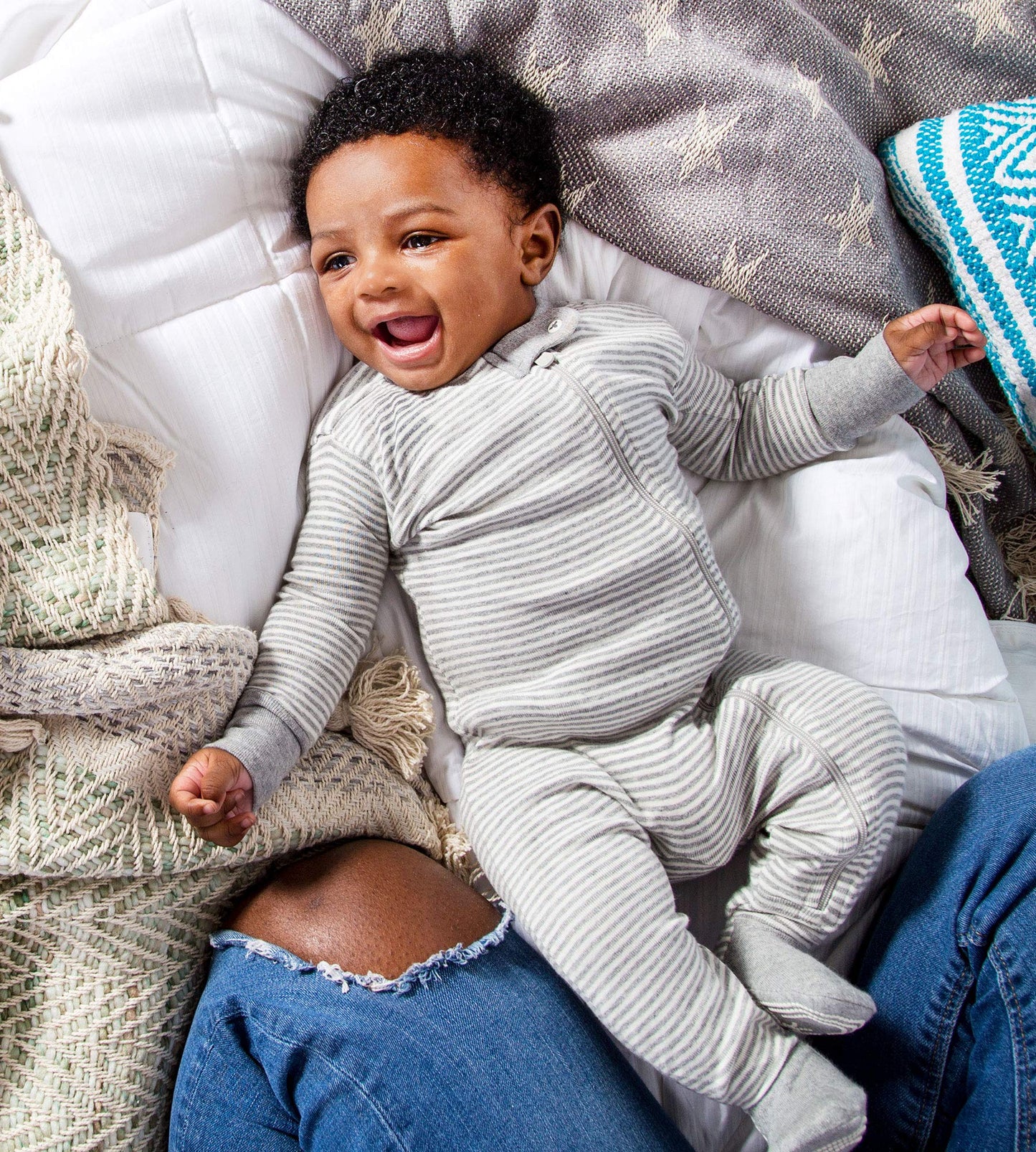 Burt'S Bees Baby Baby Boys Pajamas, Zip-Front Non-Slip Footed Pjs, Organic Cotton And Toddler Sleepers, Midnight Twinkle Bee, 12