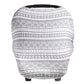 Baby Car Seat Cover Canopy And Nursing Cover Multi-Use Stretchy 5 In 1 Gift'Westyn' By Copper Pearl