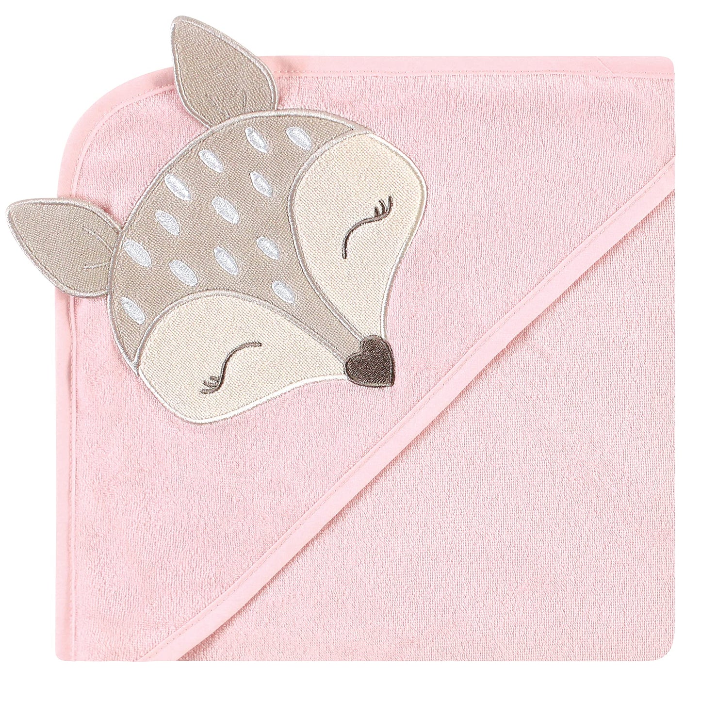 Hudson Baby Unisex Baby Cotton Rich Hooded Towels, Fawn, One Size