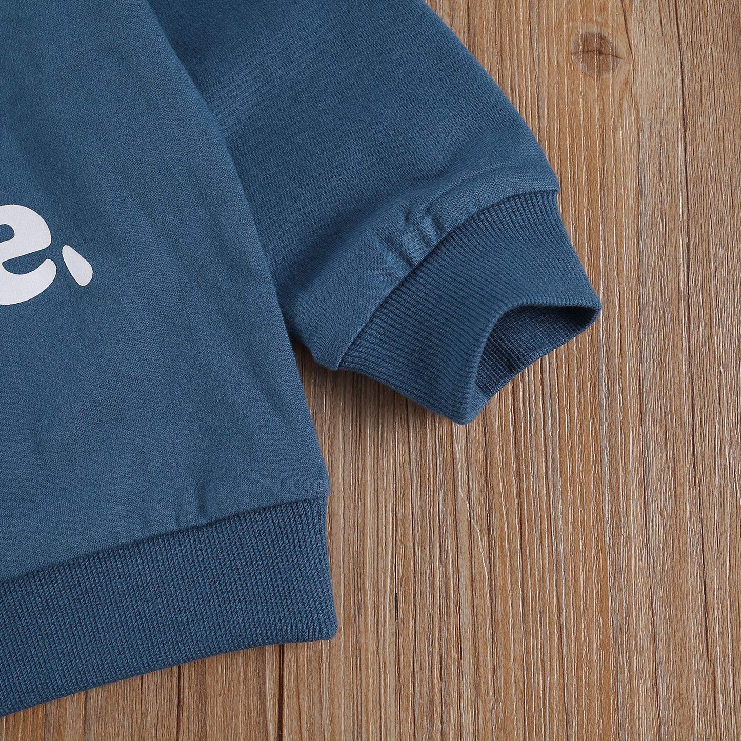 Toddler Boy Girl Valentines Day Outfit Love You More Letter Crewneck Sweatshirt Little Kids Long Sleeve Sweater Tops (Blue, 6-12