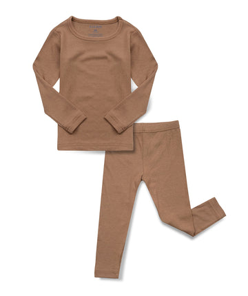 Avauma Baby Boys Girls Pajama Set Kids Toddler Snug Fit Ribbed Sleepwear Pjs For Daily Life Style (M/Camel(L))