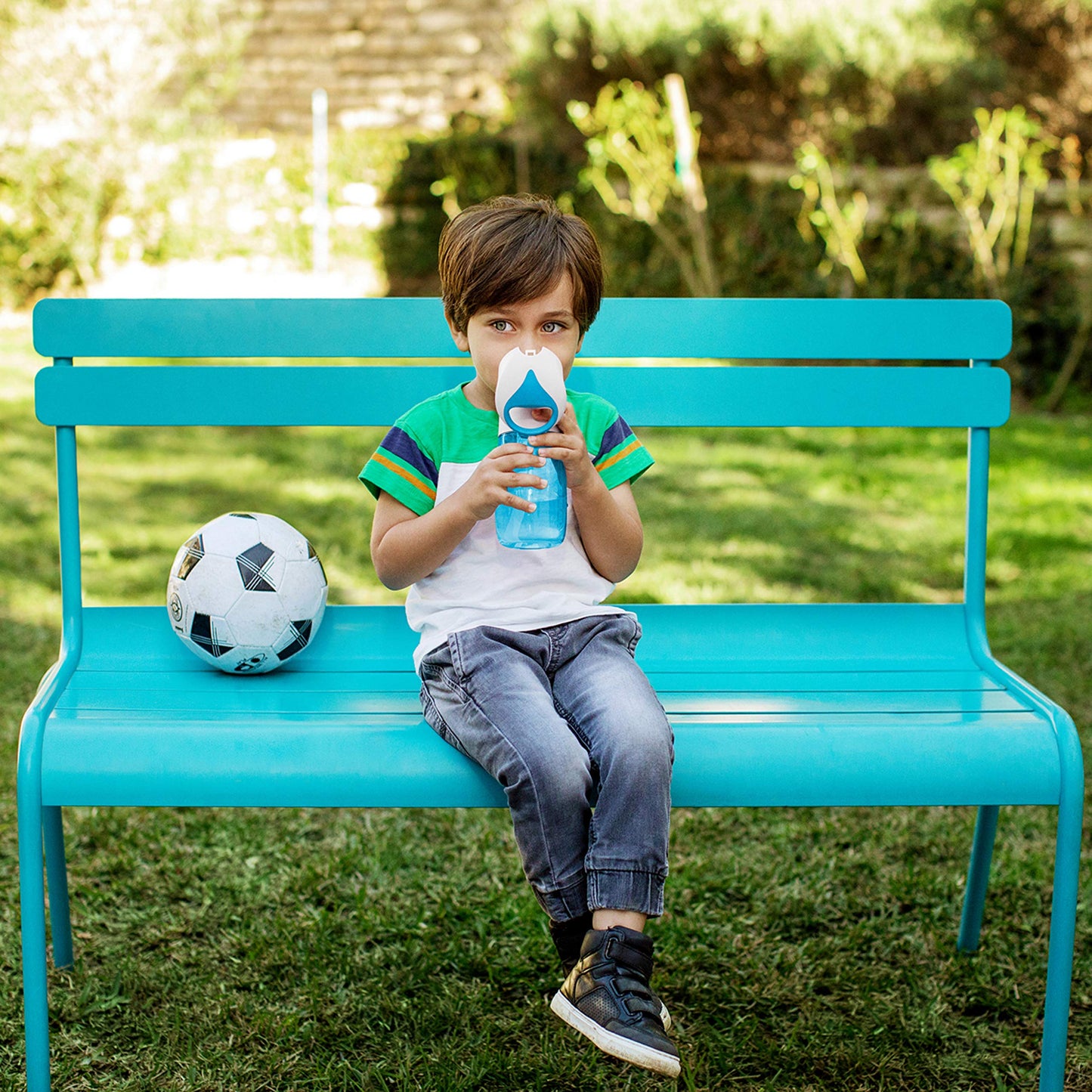 Munchkin Flip & Go Toddler Sippy Cup With Straw, 12 Ounce, Ultra Durable Tritan Material, Blue