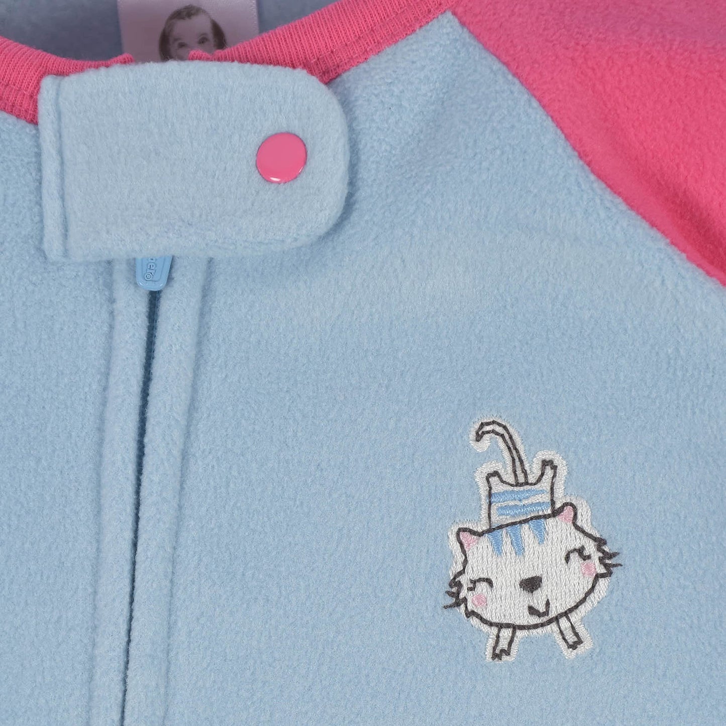 Gerber Baby Girls Toddler Loose Fit Flame Resistant Fleece Footed Pajamas 2-Pack Tigers Pink 0-3 Months