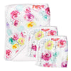 Honestbaby 3Piece Organic Cotton Hooded Towel & Washcloth Set, Rose Blossom, One Size, Rose Blossom, One Size