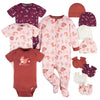 Gerber Baby Boys And Girls 12 Piece Layette Gift Set, Purple Fox, 6-9 Months