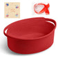 Bufims Small Woven Red Gifts Basket for Storage Empty with Ribbons and Bags Durable Cute Gifts 12X 8 X 5 Small Rope Basket for G