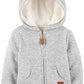 Simple Joys By Carter'S Unisex Babies' Hooded Sweater Jacket With Sherpa Lining, Grey, 12 Months