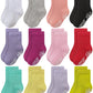 Rative Non Skid Anti Slip Cotton Dress Crew Socks With Grips For Baby Infant Toddler Kids Girls (0-6 Months, Cg-230)