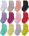 Rative Non Skid Anti Slip Cotton Dress Crew Socks With Grips For Baby Infant Toddler Kids Girls (0-6 Months, Cg-230)