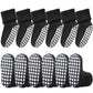 Lanleo Baby Girls Boys Non Slip Socks With Grips Toddler Kids Unisex Warm Thick Cotton Ankle Crew Socks With Grippers 6 Pairs Bl