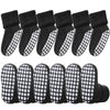 Lanleo Baby Girls Boys Non Slip Socks With Grips Toddler Kids Unisex Warm Thick Cotton Ankle Crew Socks With Grippers 6 Pairs Bl