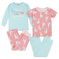 Gerberbaby Girlstoddler Snug Fit 4-Piece Pajama Setlittle Llama Pink2T