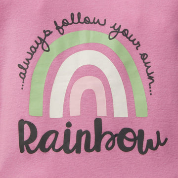 Gerberbaby Girlstoddler Snug Fit 4-Piece Pajama Setpurple Rainbow12 Months