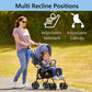 Dream On Me Vista Moonwalk Baby Stroller In Blue, Lightweight Infant Stroller With Compact Fold, Multi-Position Recline Umbrella