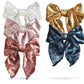 California Tot Big Girl's Velvet Big Bow Clips Set of 4 (Jewel Set of 5)