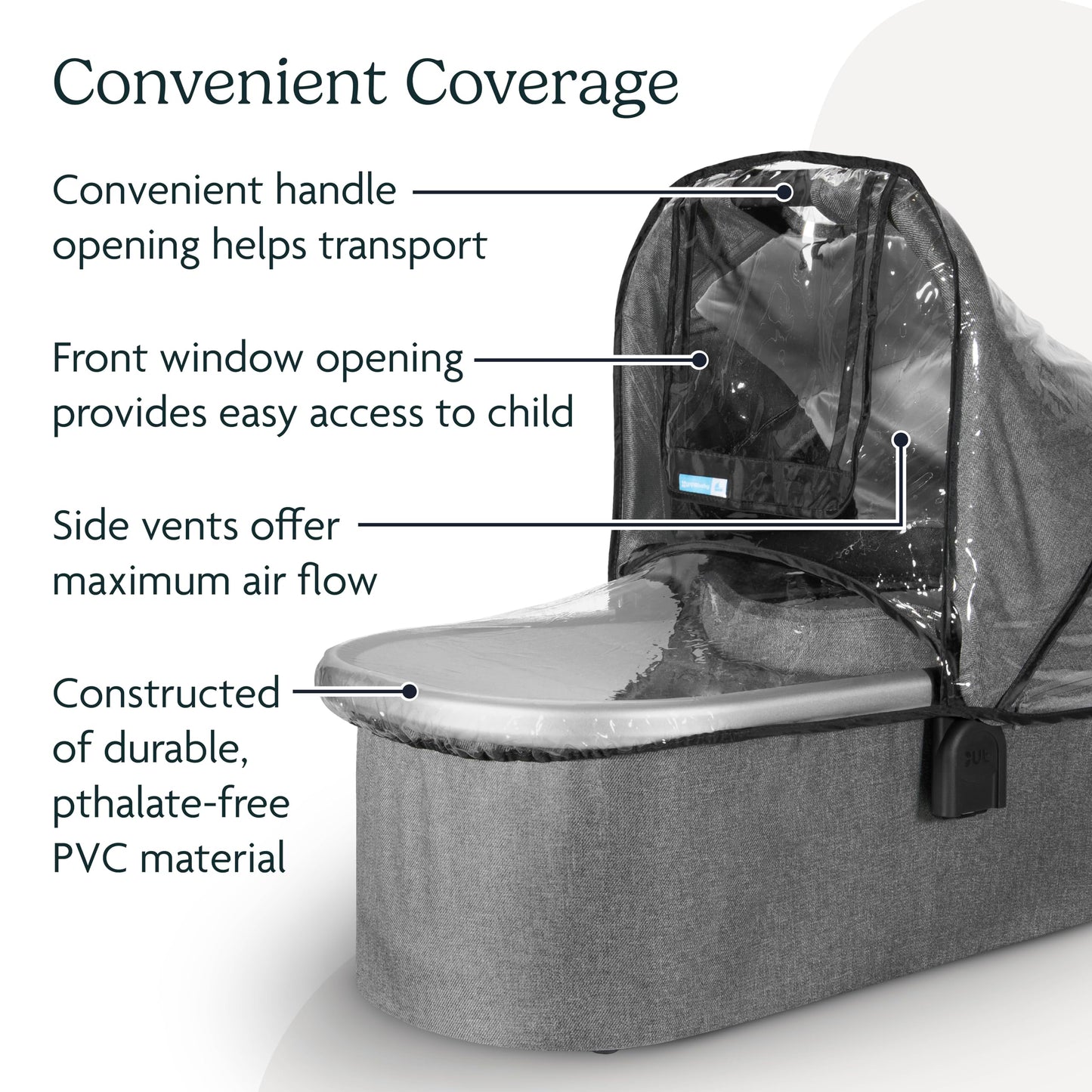 Uppababy Bassinet Rain Shield, Clear