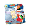 N&M Baby Double Layer Fleece Hooded Blanket (White Kolaco, Newborn)