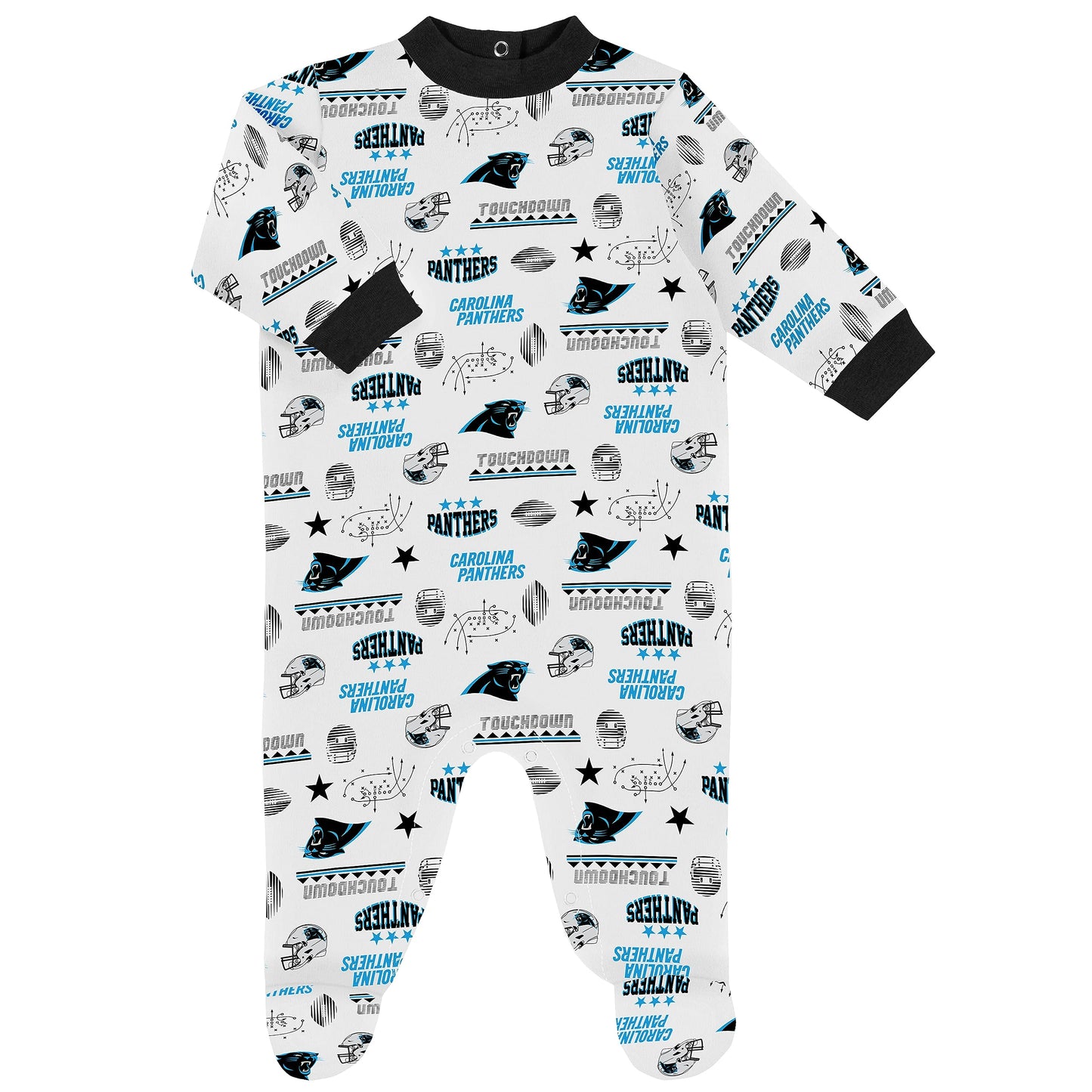 Gerber Nfl Baby Boys' 3-Pack Bodysuit, Sleep 'N Play, & Cap Set, Carolina Panthers, 3-6 Months