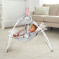Ingenuity Comfort 2 Go Compact Portable 6-Speed Cushioned Baby Swing With Music, Folds Easy, 0-9 Months 6-20 Lbs (Pink Flora The