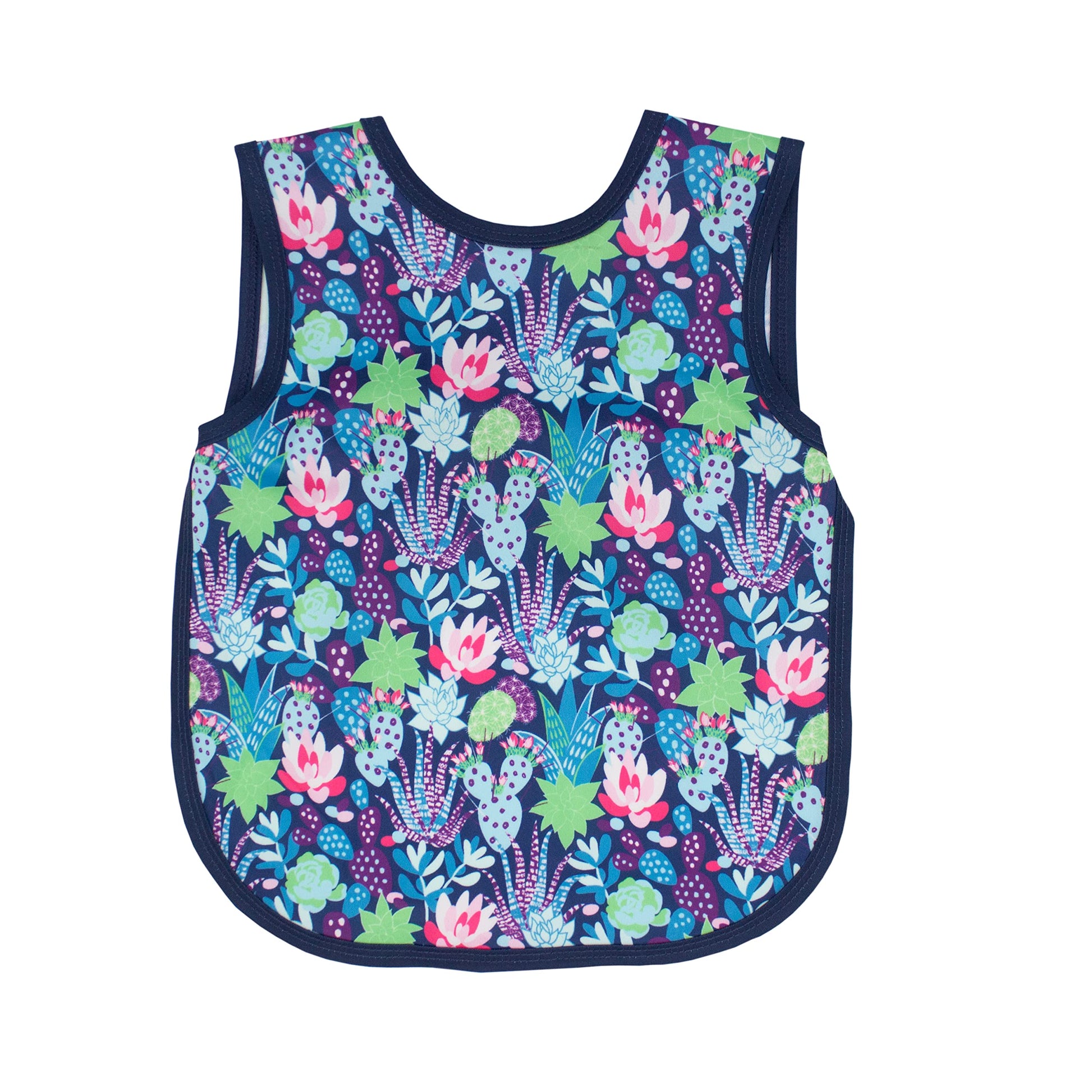 Bapronbaby Desert Floral Bapron - No Neck Tie Safer Bib For Baby & Toddler - Soft Waterproof Stain Resistant - Machine Washable