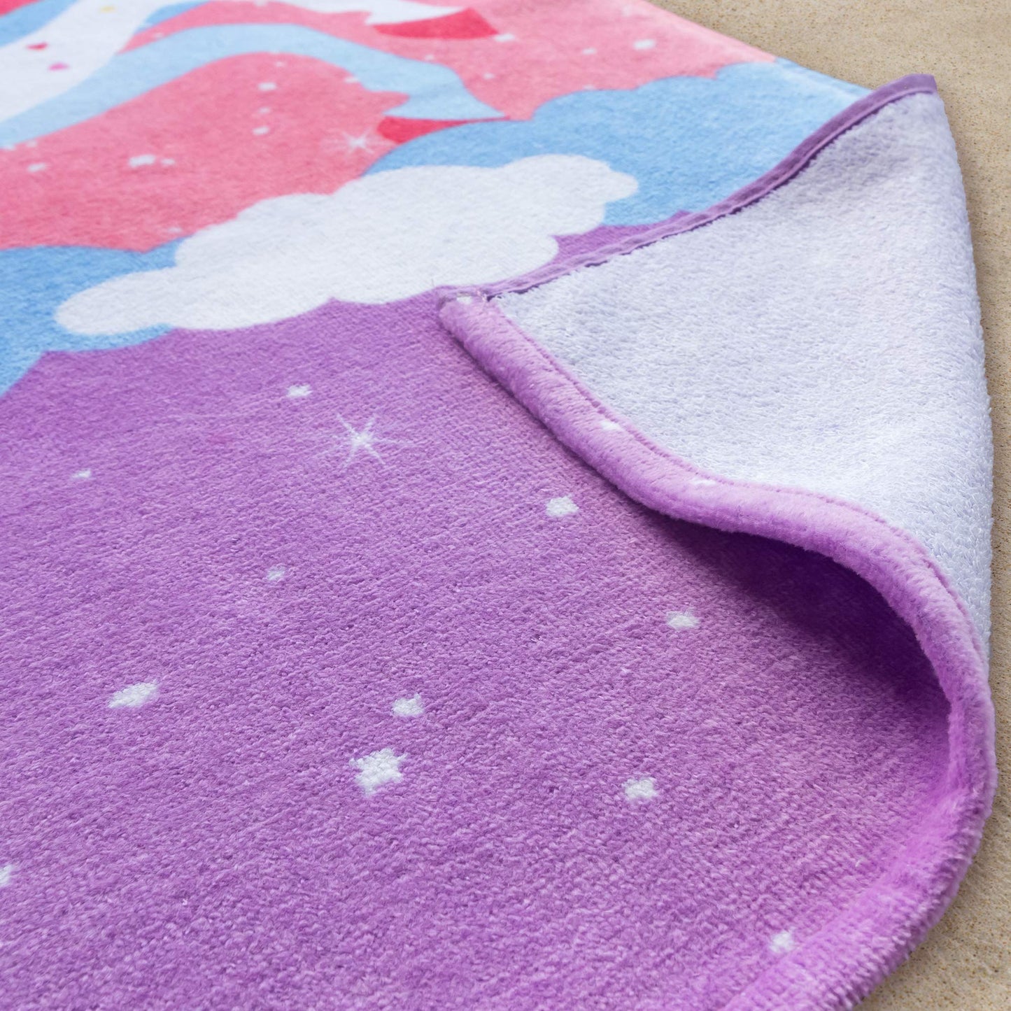 Softerry Rainbow Unicorn Velour Beach Towel For Kids 28In X 55In 100% Cotton (1 Towel 28' X 55', Pink)
