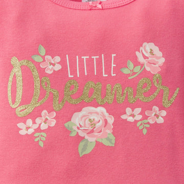 Gerberbaby Girlstoddler Snug Fit 4-Piece Pajama Setpink Rose18 Months