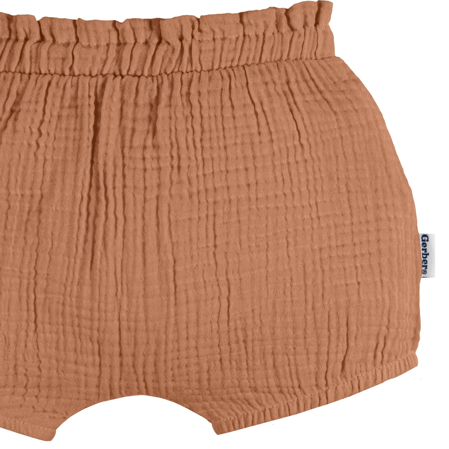 Gerber Baby Girls' 3-Pack Bubble Shorts, Brown