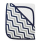 American Baby Company Terry Hooded Towel Set Made with Organic Cotton, White with Gray Zigzag, for Boys and Girls